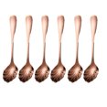 thumbnail image 2 of 6pcs Stainless Steel Teaspoon Fork Steel Teaspoon Smooth Travel Cutlery Set Tableware Kitchen Portable Spoon for Coffee Afternoon Tea Type 8, 2 of 8