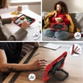 thumbnail image 5 of Heavy Duty Shockproof Case for Samsung Galaxy Tab S10 FE , Galaxy Tab S9 FE , Galaxy Tab S9,Anti drop silicone+PC Layer Protective Case 360 ° Rotating Square Handle Stand With Shoulder Strap,Red, 5 of 8