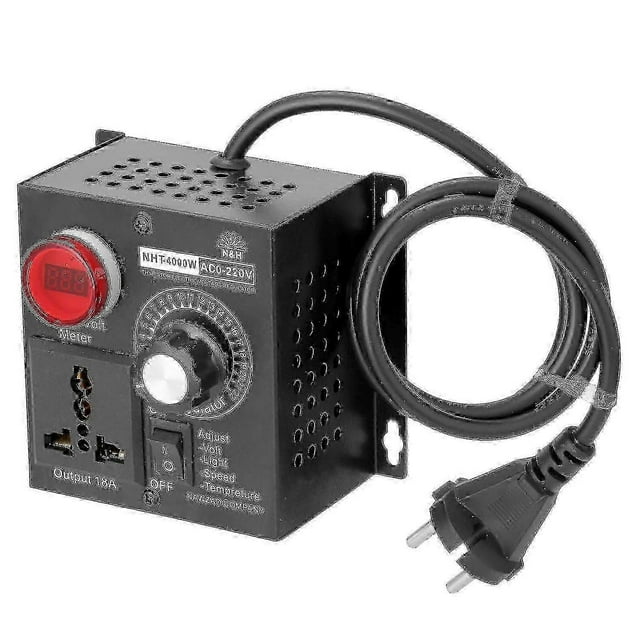 Ac 220v 4000w Compact Variable Voltage Controller Portable Speed Temperature Light Voltage