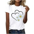 thumbnail image 5 of Xuyuer Women's Lover Printed T-shirt Round Neck Short Sleeved Top, 5 of 5