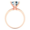 thumbnail image 4 of 2.5 ct Round Cut Natural Aquamarine Solitaire Engagement Ring for Women in 18K Rose Gold, 4 of 5