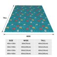 thumbnail image 3 of KLL Funny Cat Blue Pattern Fleece Throw Blanket,Fleece Throw Blankets for Couch & Bed All Season Use-60"x50", 3 of 7