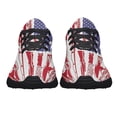 thumbnail image 5 of Bass Fishing Hunting American flag Shoes Sneakers Black Size 6, 5 of 7