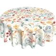 thumbnail image 1 of Spring Floral Tablecloth Round 70 Inch,Watercolor Flower Table Cloth,Wrinkle Stain Resistance Summer Colorful Leaves Table Covers for Kitchen Dining,Rustic Small Tablecloth for Parties Picnic, 1 of 6