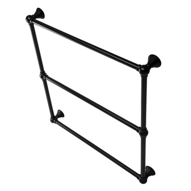 Kingston Brass DTC323019MB 30 in. Maximilien Wall Mount Towel Rack, Matte Black