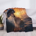 thumbnail image 3 of Naloa Sunset Dancing Dolphin Flannel Blankets - Thick and Warm Blanket for Winter, Soft Fuzzy Plush King Blanket for All Seasons40"x30", 3 of 6