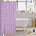 thumbnail image 3 of Manfei Sparkle Stars Print Shower Curtain 72Wx72L,Kawaii Cartoon Theme Bathroom Curtain,Light Purple White, 3 of 5