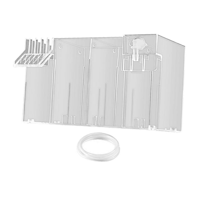 Maytalsory Aquarium Hang on Filter Box Drip Tank Waterfall Fish Top Flow Filter Box Box Clear 26x13.5x15cm