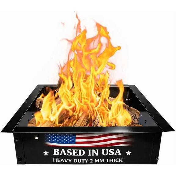 Simond Store 29” Heavy Duty Square Fire Pit Ring/Insert 2.0 mm Steel