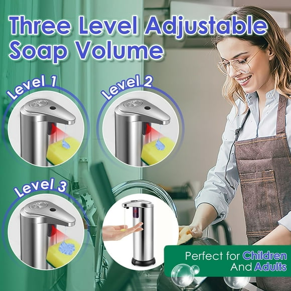 Boreal Craft Automatic Soap Dispenser Touchless Soap Dispenser With Infrared Sensor Brush Cleaning Laundry Fresh Window Washing Soap Shower Long Handle Scrub Brush Stool for Toilet Bowl Small Bathroom