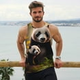 thumbnail image 6 of KLL Forest Panda Print Men's Muscle Gym Workout Stringer Tank Tops Bodybuilding Fitness T-Shirts Tank Tops Men-4X-Large, 6 of 7