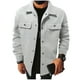 thumbnail image 2 of pstuiky camisas de manga larga para hombre, Chaqueta de trabajo informal de manga larga con botones y bolsillos dobles para hombre, color liso, a la moda top de hombre m, 2 of 7