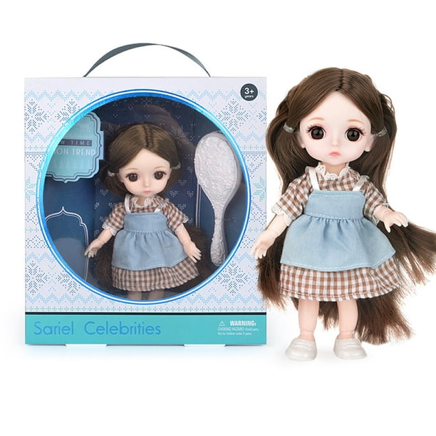 Mini muñeca de moda movible de 16cm, juguetes DIY con juego completo de ropa, zapatos, el mejor regalo de Festival para niñas Wmkox8yii gf10220
