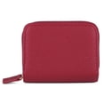 thumbnail image 1 of Cartera Julia Buxton RFID con textura de guijarros, color rojo, 1 of 3