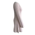 thumbnail image 3 of Vestido George para Mujer, con Manga Larga Tela Rib Cuello Redondo Flare Beige Talla G, 3 of 4