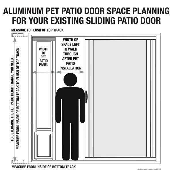Ideal Pet Products Fast Fit Pet Patio Door Super Large Mill 1.88 X 18.75 X 77.63 Walmart