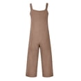 thumbnail image 4 of UDAUDU Womens Rompers Casual Dressy Jumpsuits Loose Fit Sleeveless Baggy Harem Pants Romper Jumpers Summer Outfits Camel S, 4 of 7