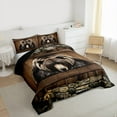 thumbnail image 3 of Castle Fairy Wildlife Bear Bedding Comforter Set 2pcs for Teens Adults,Jungle Animal Twin Comforter Sets Microfiber,Vintage Cabin Aesthetic Breathable Bedding Set,Lightweight Room Decor,Reversible, 3 of 8