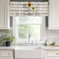 thumbnail image 3 of Sunflowers Rod Pocket Curtain Valance, Modern Bee You Are My Sunshine Wooden Grain Farmhouse Window Valance for Living Room, Bedroom, Kitchen 42"W x 18"L, 3 of 9