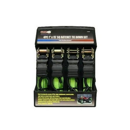 

Brand New Grip Tools 22-21535 1 Inch X 15 Tie Down Strap Set-Pack Of 4
