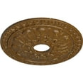 thumbnail image 3 of Ekena Millwork 18"OD x 3 1/2"ID x 1 3/8"P Warsaw Ceiling Medallion (Fits Canopies up to 3 1/2"), Hand-Painted Smokey Topaz Crackle, 3 of 6