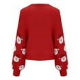 thumbnail image 5 of Cute Christmas Sweaters for Women 2025 Long Sleeve Crewneck Xmas Santa Knitted Pullover Sweater Jumper Tops, 5 of 7