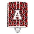 thumbnail image 1 of Caroline's Treasures Letter a Football Cardinal and White Ceramic Night Light, 6 x 4", Multicolor, 1 of 1