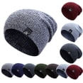 thumbnail image 2 of Viworld Unisex Solid Color Baggy Beanie Winter Warm Slouchy Knitted Cap Elastic Hat (Blue), 2 of 3