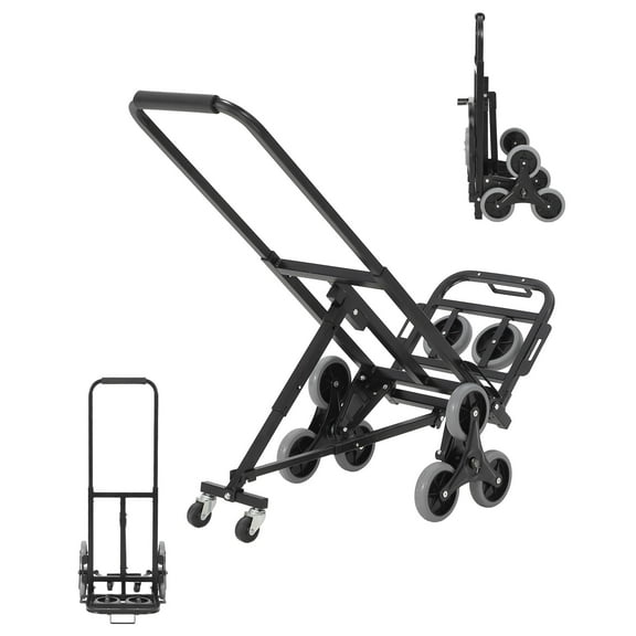 Garvee 3-in-1 Folding Stair Climber Cart, 330 lb Capacity, 6-Wheel Dolly with 36L Oxford Bag