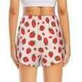 thumbnail image 4 of Fotbe Strawberries Womens High Waist Running Shorts Athletic Workout Quick Dry Shorts for Women with Pockets Gym Yoga Summer Shorts-Large, 4 of 9