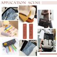 thumbnail image 5 of 100pcs PU Leather Label Tags 2 Style Handmade Items Crochet Tags Sew on Labels Embellishment Knit Accessories with Holes for DIY Hook Hat Jeans Woven Bag Shoes Accessories 1.57x0.39Inch, 5 of 6