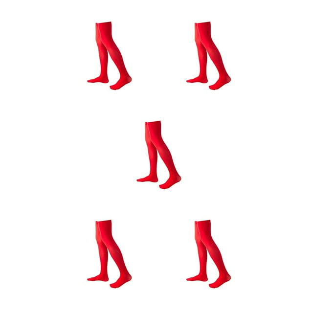 yingyy 1 Paire de Chaussettes Hautes 52 cm Élasticité Style Preppy Chaussettes Hautes Cosplay Rouge 5Ensemble