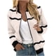 thumbnail image 2 of Abrigo informal de manga larga sin capucha y chaquetas para mujer, abrigo informal de moda con estampado y bolsillo con cremallera, abrigo de poliéster para mujer, 2 of 5