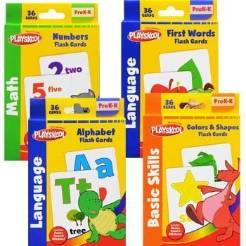 Playskool Flash Cards With Reward Stickers 4 Sets Of Flash Cards
