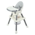 thumbnail image 2 of Yedigre Baby Highchair, 8 in 1 Convertible High Chairs for Babies and Toddlers, Children Dining Chair, Kids Learning Table, Building Block Table, Baby Eating Chair with Removable Dish (Grey), 2 of 12