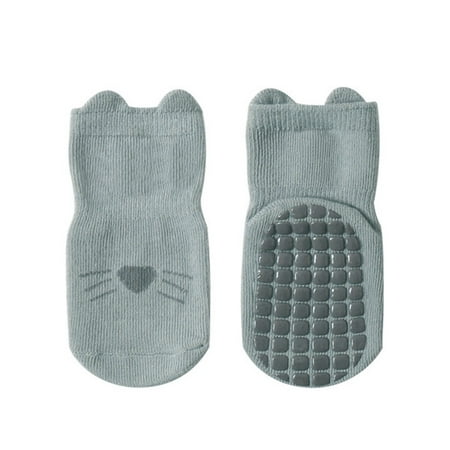 

Baby Anti Slip Non Skid Socks Non Slip Bottom Kids Socks For Infants Kids Little Girls Boys Blue M