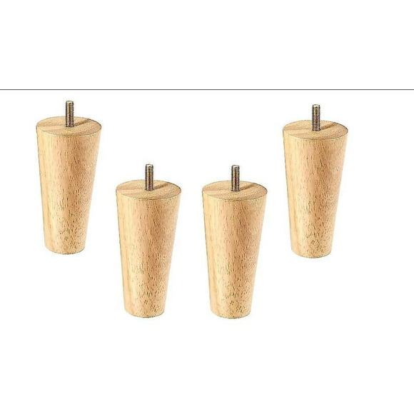Lot De 4 Pieds De Meuble En Bois, Pieds De Canap 12cm, Pieds De Canap Mid-century Pour Canaps, Lits, Fauteuils, Armoires