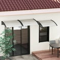 thumbnail image 4 of Gymax 2PCS 48'' x 40'' Window Awning Door Canopy Exterior Awning Canopy Patio Black, 4 of 10