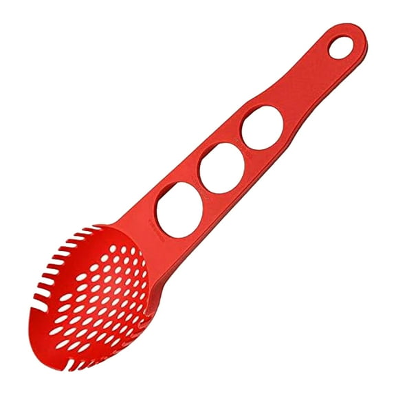 Nylon Spaghetti Server - Non-Stick, Slotted Spoon with Measure Tool - for Pasta, Vegetables, Portion Control