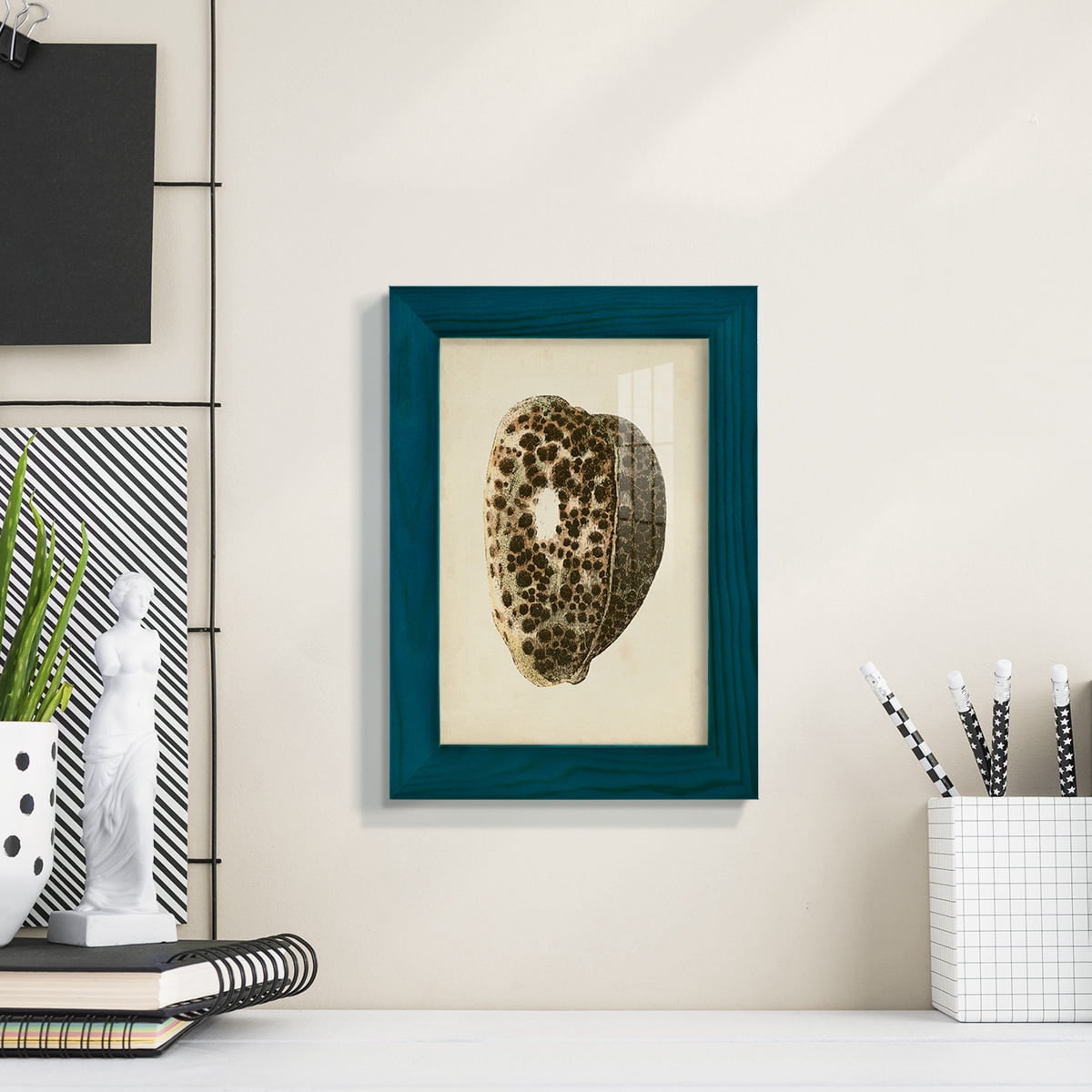 Sealife Collection III - Framed Print w/glass - Ocean Blue