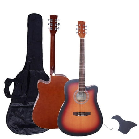 Taylor Cutaway Acoustic Guitar Glarry New 41 inch Adult Glarry Spruce Wood 6 String Cutaway Acoustic Guitar with Bag and More ()