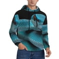 thumbnail image 2 of Naloa Blue Viper Snake1 Men's Casual Hooded Collar Drawstring Hoodies Pullover Sweatshirts Casual Long Sleeve Shirts-XX-Large, 2 of 7