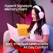 HyperX Cloud III – سماعة ألعاب سلكية، كمبيوتر شخصي، PS5، Xbox Series X|S، برامج تشغيل بزاوية 53 مم، صوت مكاني DTS، رغوة ذاكرة، إطار متين، ميكروفون فائق الوضوح مقاس 10 مم، USB-C، USB-A، 3.5 مم – أبيض/وردي