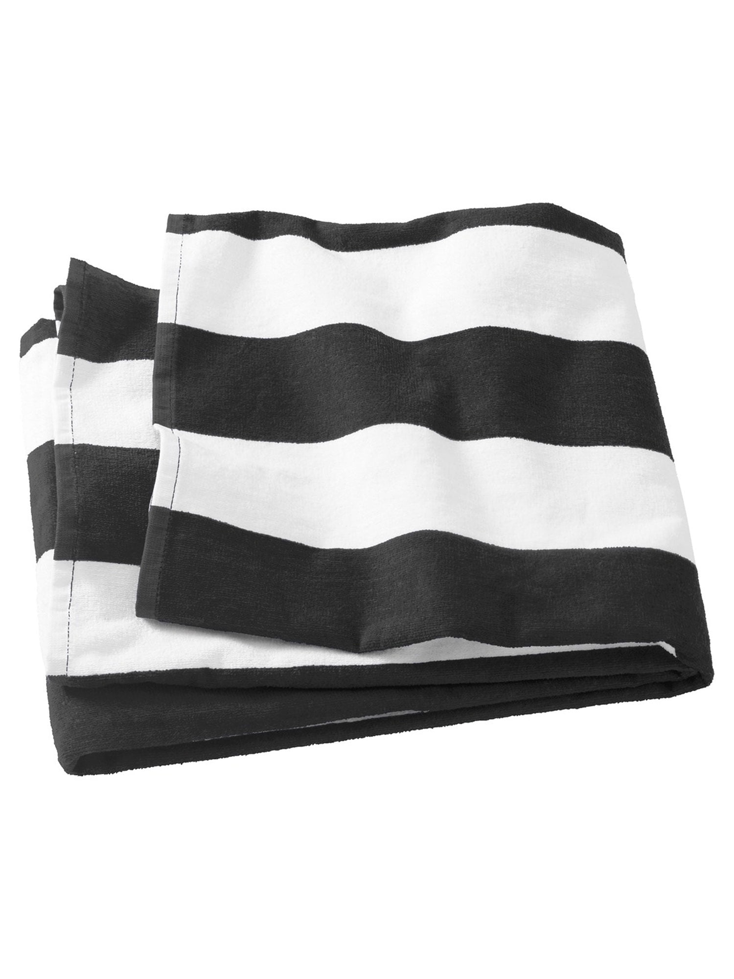 black and white beach towel