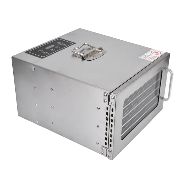 Food Dehydrator, 6 Trays Food Dryer Machine Stainless Steel Adjustable Temperature For Home Use For Preserving US Plug 110V