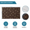 thumbnail image 6 of Brown Floral Placemats Set of 4, Vintage Spring Botanical Flowers Placemats for Dining Table, Place Mats for Kitchen Tabletop, Waterproof Wipeable Dining Table Mats Set, 6 of 9