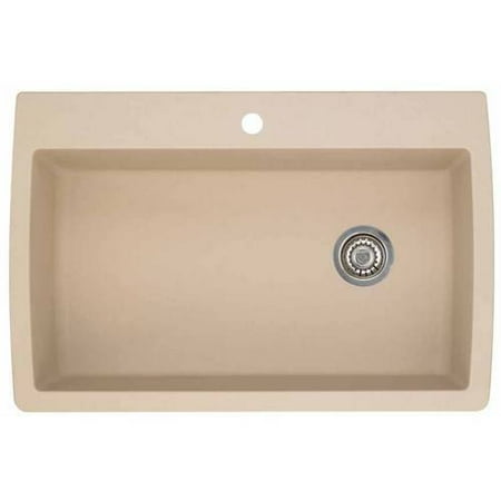Blanco 440195 Diamond 22" X 33.5" Single-Basin Granite Drop-In Or Undermount 1-Hole Residential Kitchen Sink, Available in Various Colors