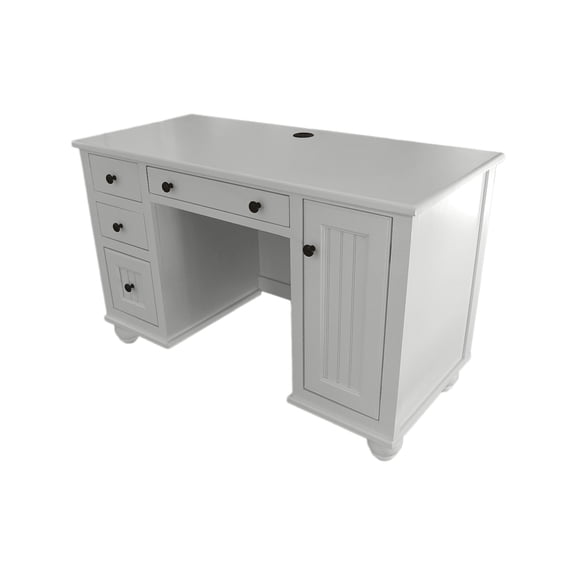 Coastal Computer Home Desk with CPU Storage