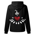 thumbnail image 5 of Sudadera holgada de manga larga con capucha y estampado clásico de Halloween para mujer Pompotops FGAJ17651, 5 of 5