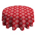 thumbnail image 4 of Christmas Round Tablecloth 70x70in(178x178cm) – Waterproof Polyester Table Cover with Full Print Design, Wrinkle Resistant & Washable for Kitchen Dining Party Decor, 4 of 6